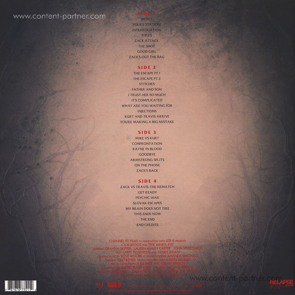 Steve Moore - The Mind's Eye/O.S.T. (2LP+MP3) (Back)
