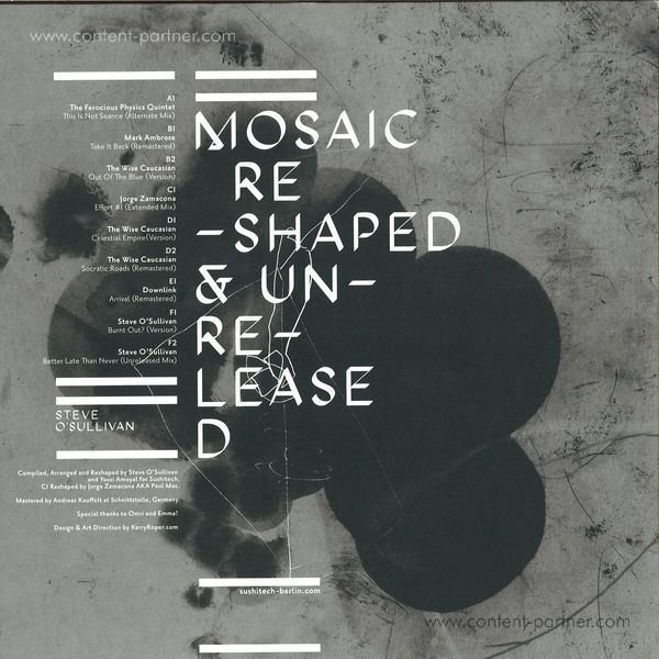 Steve O'Sullivan - Mosaic Reshaped & Unreleased 3x12" (Back)