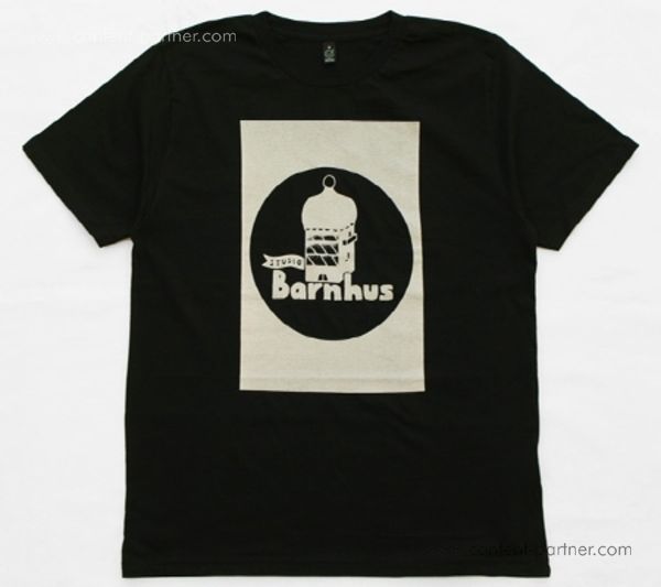Studio Barnhaus T-shirt - Black With Grey Print On Front -Size L