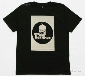 Studio Barnhaus T-shirt - Black With Grey Print On Front -Size M