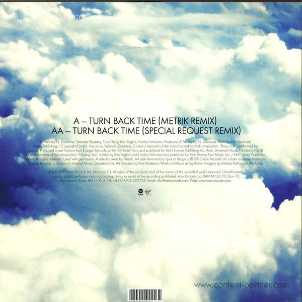 Sub Focus - Turn Back Time (Metrik Rmxs) (Back)