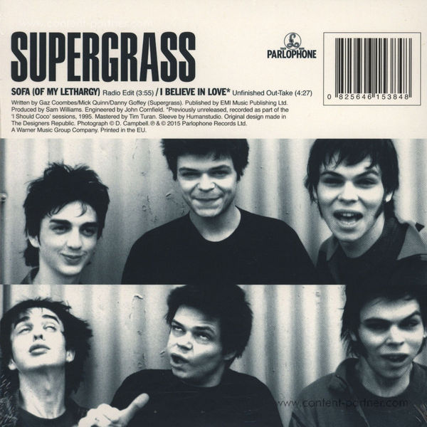 Supergrass - Sofa (Of My Lethagy) (RSD 2015 OFFERS) (Back)