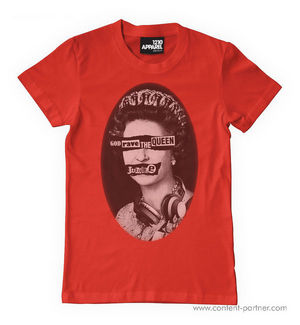 T-Shirt Red - God Rave The Queen Jubilee size M