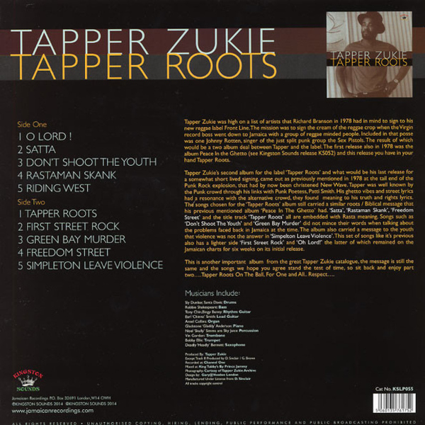 Tapper Zukie - Tapper Roots (Back)
