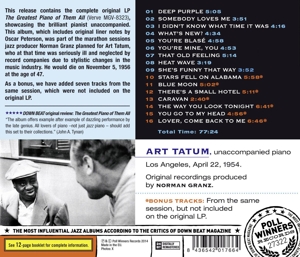 Tatum,Art - The Greatest Piano Of Them All (Back)