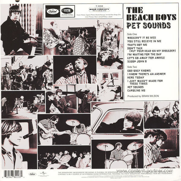 The Beach Boys - Pet Sounds (Mono 180g Vinyl Reissue) (Back)