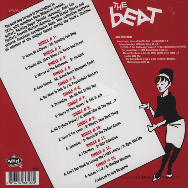 The Beat - The 7" Singles Collection Box (Back)