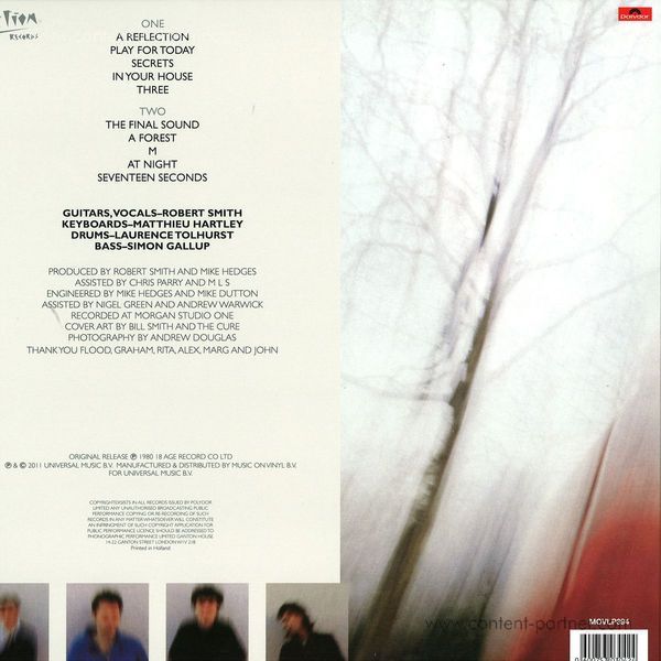 The Cure - Seventeen Seconds (LP) (Back)