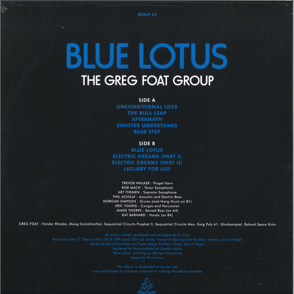 The Greg Foat Group - Blue Lotus (LP) (Back)