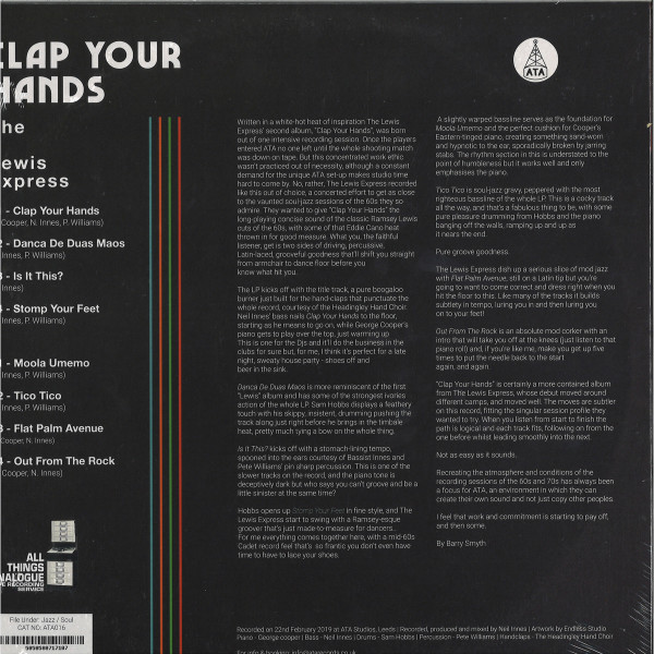 The Lewis Express - Clap Your Hands (LP) (Back)