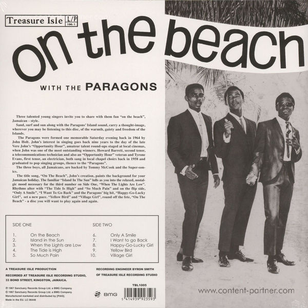 The Paragons - On The Beach (180g) (Back)