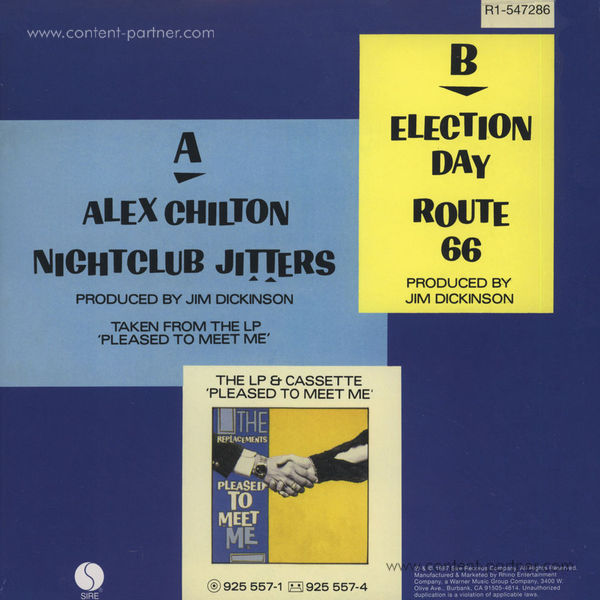 The Replacements - Alex Chilton (RSD 2015 OFFERS) (Back)