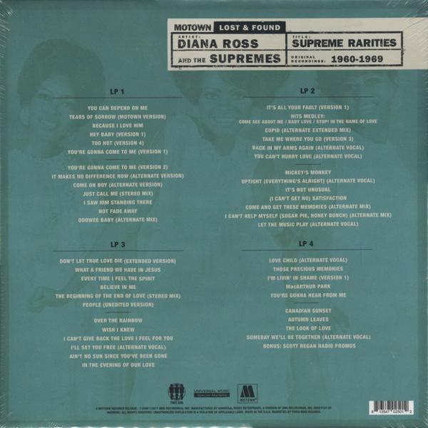 The Supremes - Supreme Rarities: Motown Lost & Found (Box) (Back)