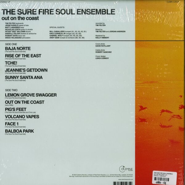 The Sure Fire Soul Ensemble - Out on the Coast (LP) (Back)