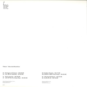 Tilman - Tales And Reactions (Back)