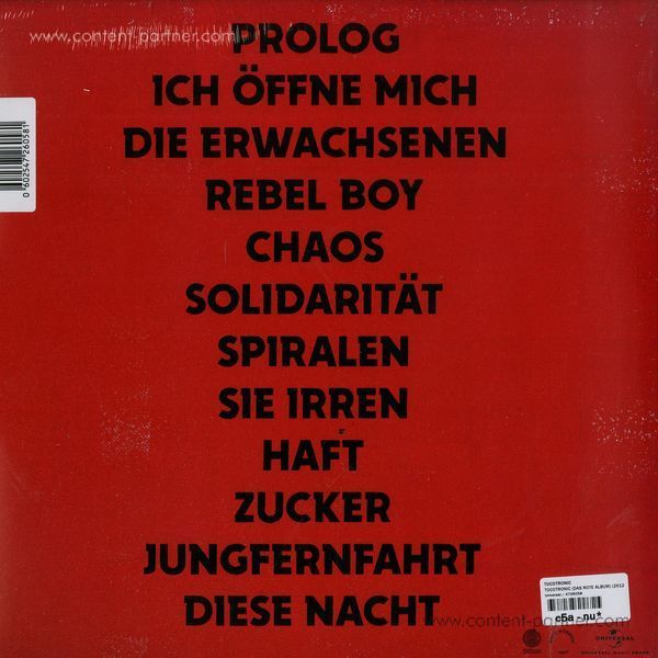 Tocotronic - Tocotronic (Das rote Album) (Back)