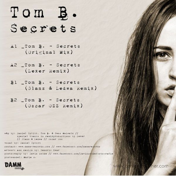 Tom B. - Secrets (Rmx Lexer,O.Ozz, Glanz & Ledwa) (Back)