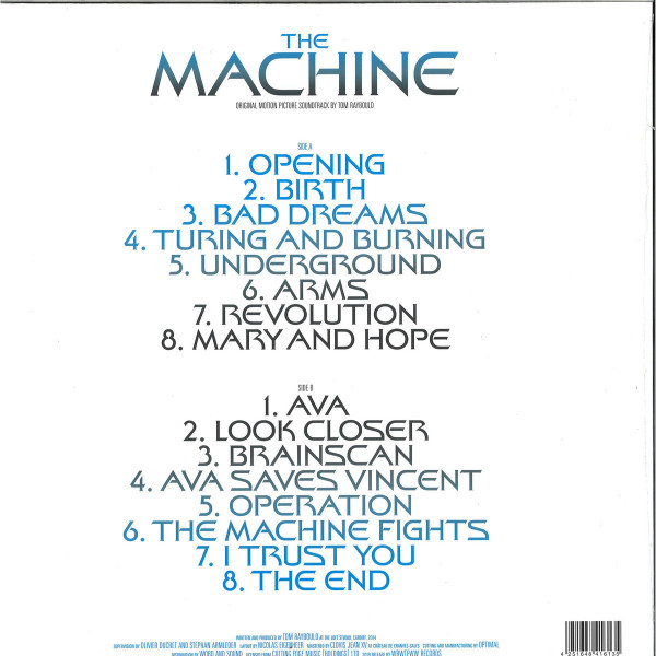 Tom Raybould - The Machine (OST) (LP, Glow in the Dark Sleeve) (Back)