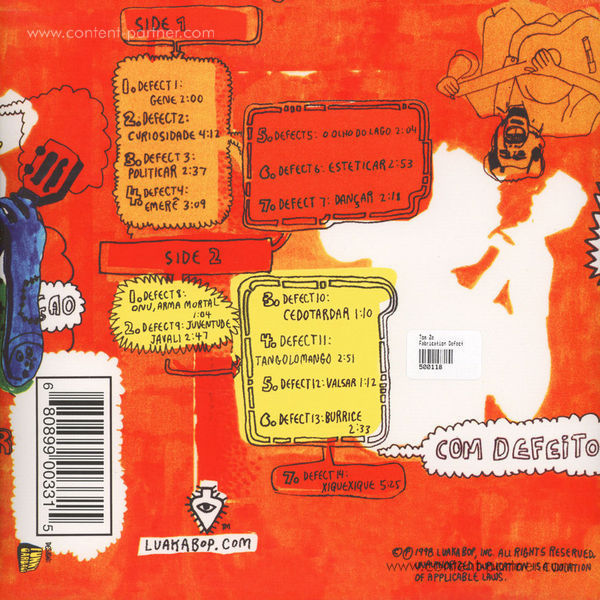 Tom Zé - Fabrication Defect (LP) (Back)