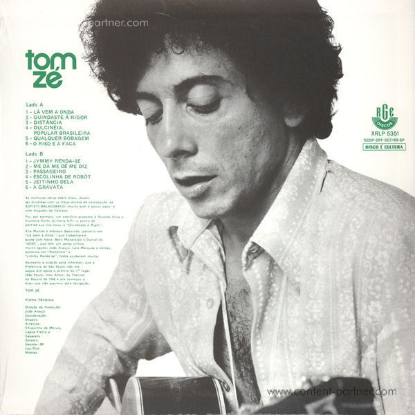 Tom Zé - Tom Zé (Reissue) (Back)