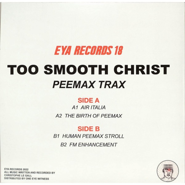 Too Smooth Christ - Peemax Trax EP (Back)