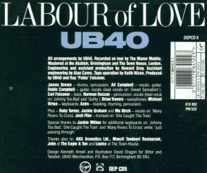 UB40 - Labour Of Love I (Back)
