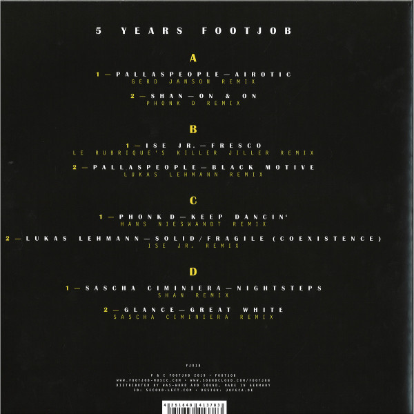 V/A - 5 Years Footjob (2x12") (Back)