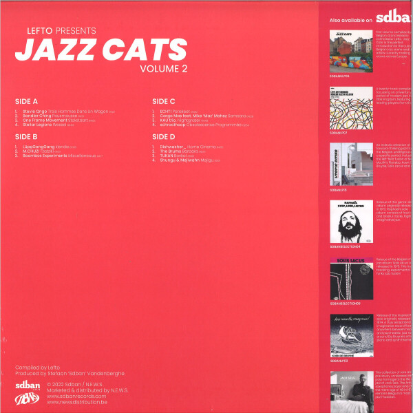 VARIOUS ARTISTS - LEFTO PRESENTS JAZZ CATS VOLUME 2 (Ltd Red Edition (Back)
