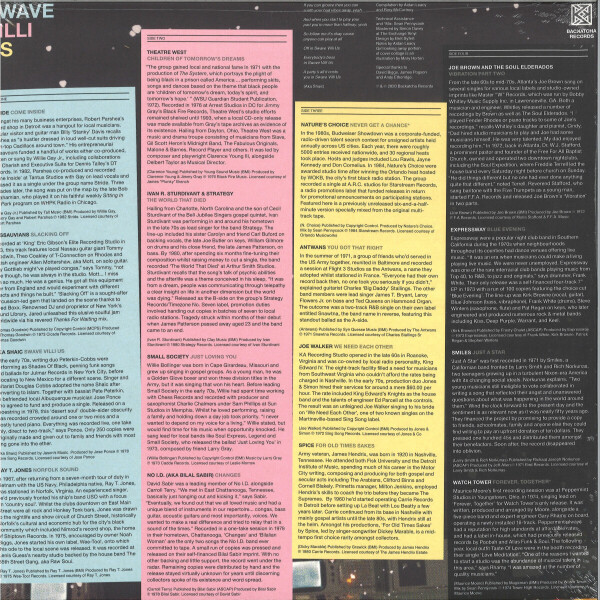 VARIOUS ARTISTS - SWAVE VILLI US' INDEPENDENT SOUL 1971-84 (Back)