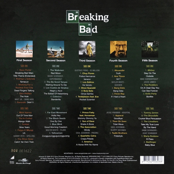 Various Artists / OST - Breaking Bad (5x10" Box Set) (Back)