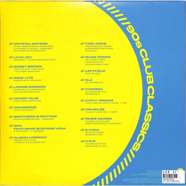 Various Artists - 90S CLUB CLASSICS (Back)