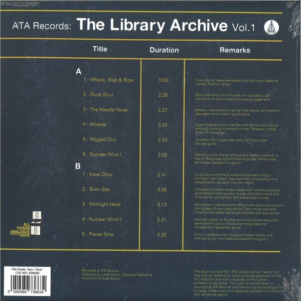 Various Artists - ATA Records: The Library Archive (LP) (Back)