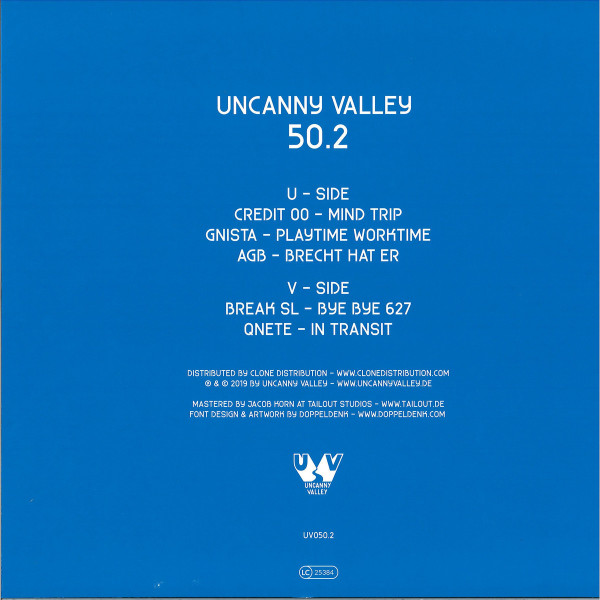 Various Artists - BLUE: Credit 00, Uncanny Valley 50.2 (Back)