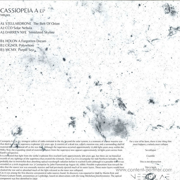 Various Artists - Cassiopeia A (Back)