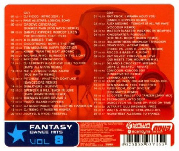Various Artists - Fantasy Dance Hits Vol. 8 (Back)