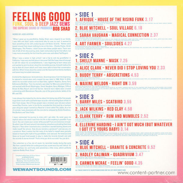 Various Artists - Feeling Good (2LP+MP3) (Back)