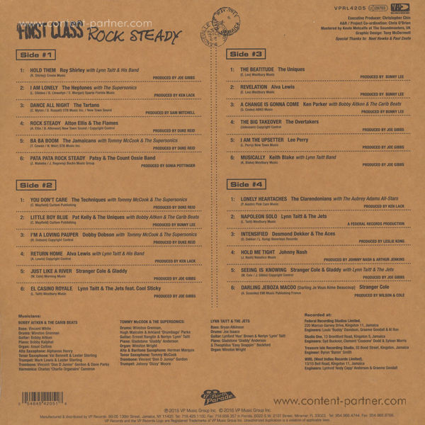 Various Artists - First Class Rocksteady (2LP-Set) (Back)
