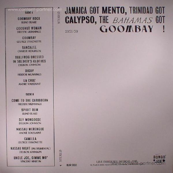 Various Artists - Goombay! Music From The Bahamas (1951-59) (LP) (Back)
