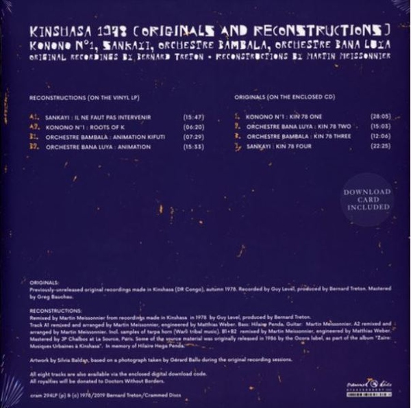 Various Artists - Kinshasa 1978 (Originals&Reconstructions) (LP+CD) (Back)