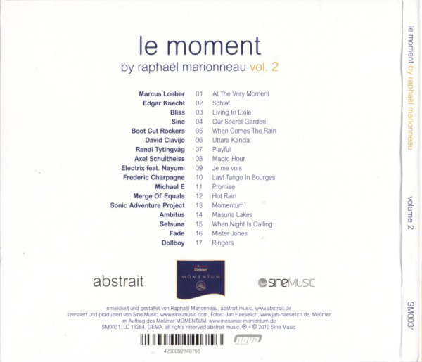 Various Artists - Le Moment By Raphael Marionneau Vol.2 (Back)