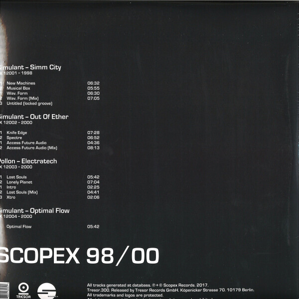 Various Artists - Scopex 1998-2000 (Back)