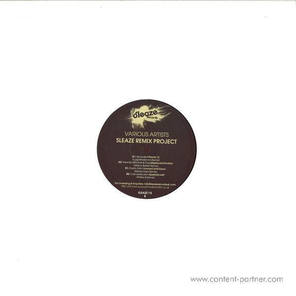 Various Artists - Sleaze Remix Project (Back)