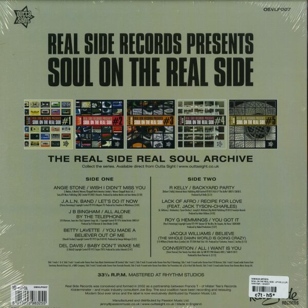 Various Artists - Soul On The Real Side - LP Vol.2 (Back)