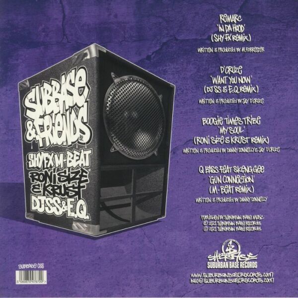 Various Artists - Subbase & Friends EP (Splatter Vinyl) (Back)