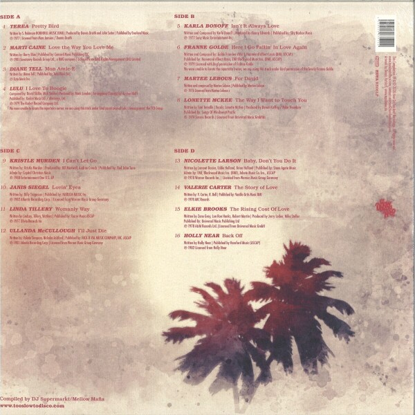 Various Artists - The Ladies of Too Slow To Disco 2 (2LP+MP3) (Back)