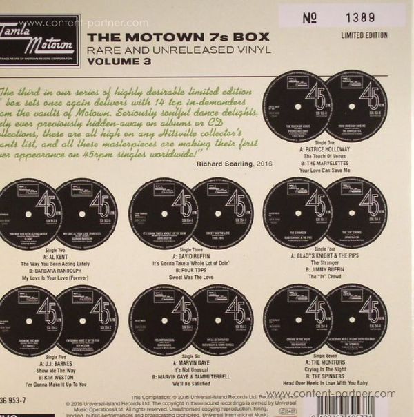 Various Artists - The Motown 7s Box Vol. 3 (Ltd. 7x7