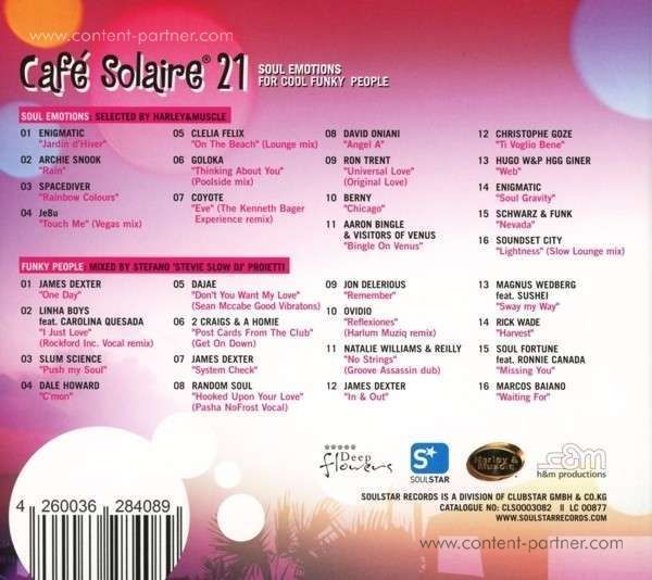 Various - Cafe Solaire 21 (Back)