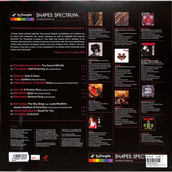 Various - Shapes: Spectrum (Black 2LP) (Back)