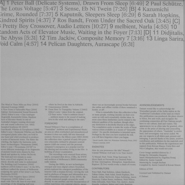 Various - Wound Without A Tear (Back)