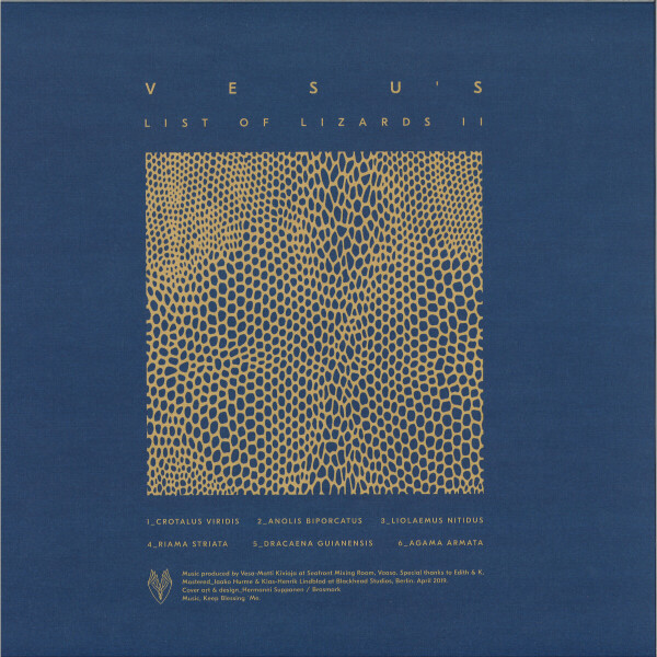 Vesu's - List Of Lizards II (Back)